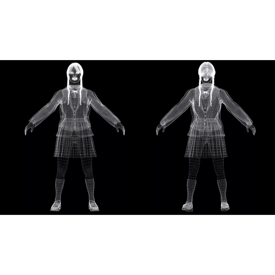 Sakura Kurohana 3D Model – Low Poly Rigged Character, FBX - View 16