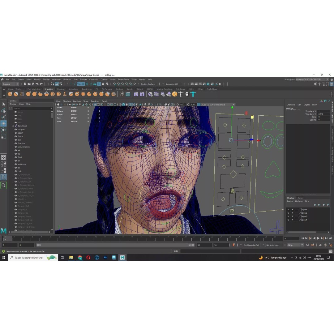 Sakura Kurohana 3D Model – Low Poly Rigged Character, FBX - View 21