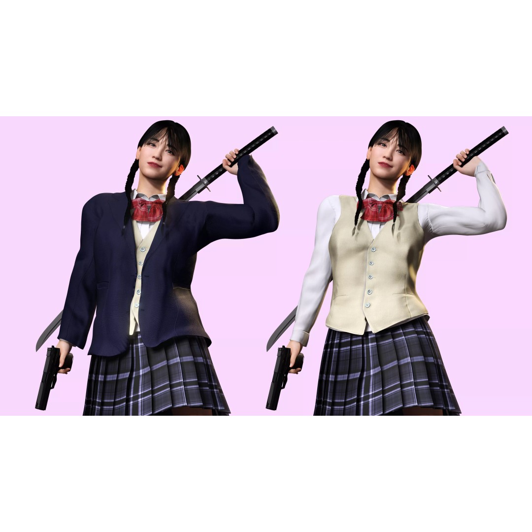 Sakura Kurohana 3D Model – Low Poly Rigged Character, FBX - View 7