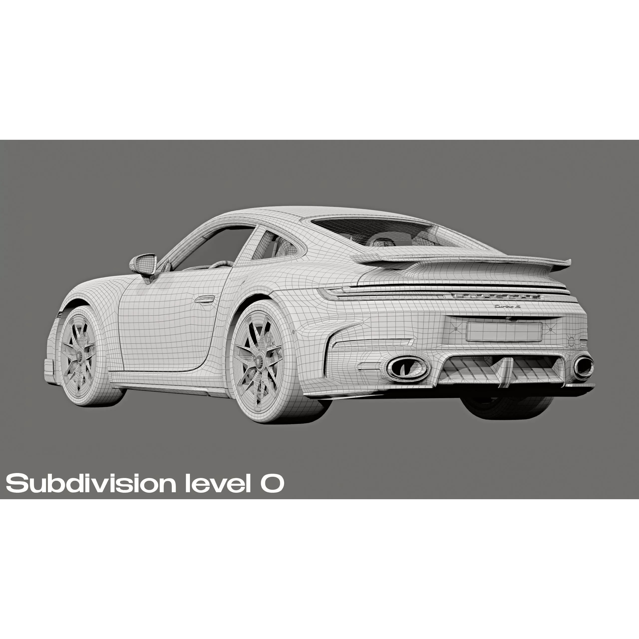 2026 Porsche 911 Turbo S - High-Quality 3D Model - View 33