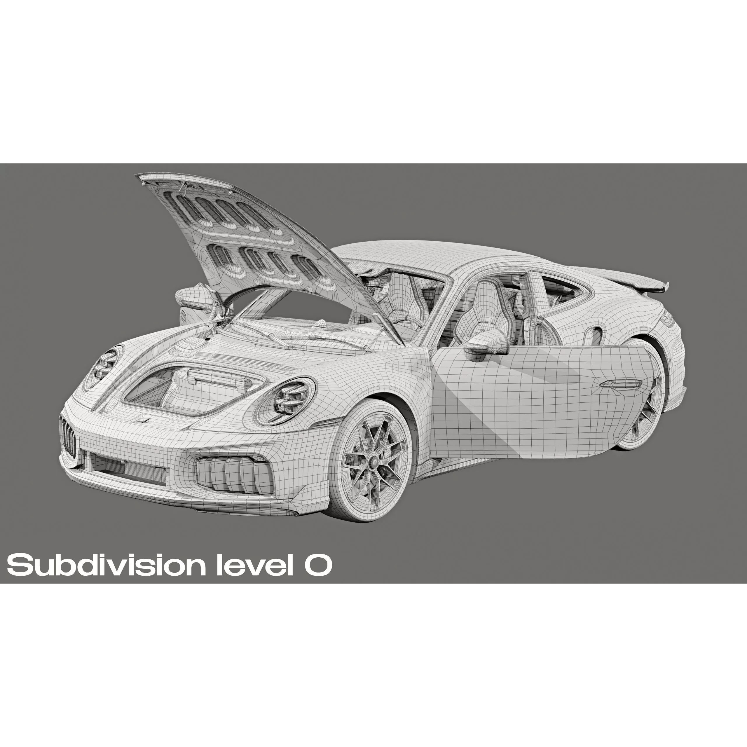 2026 Porsche 911 Turbo S - High-Quality 3D Model - View 34