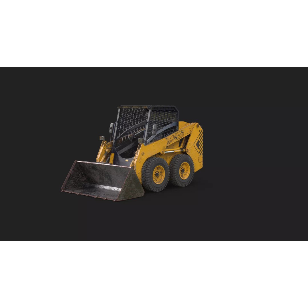 Skid Steer Loader 3D Model – High Poly Industrial Vehicle, FBX - View 16
