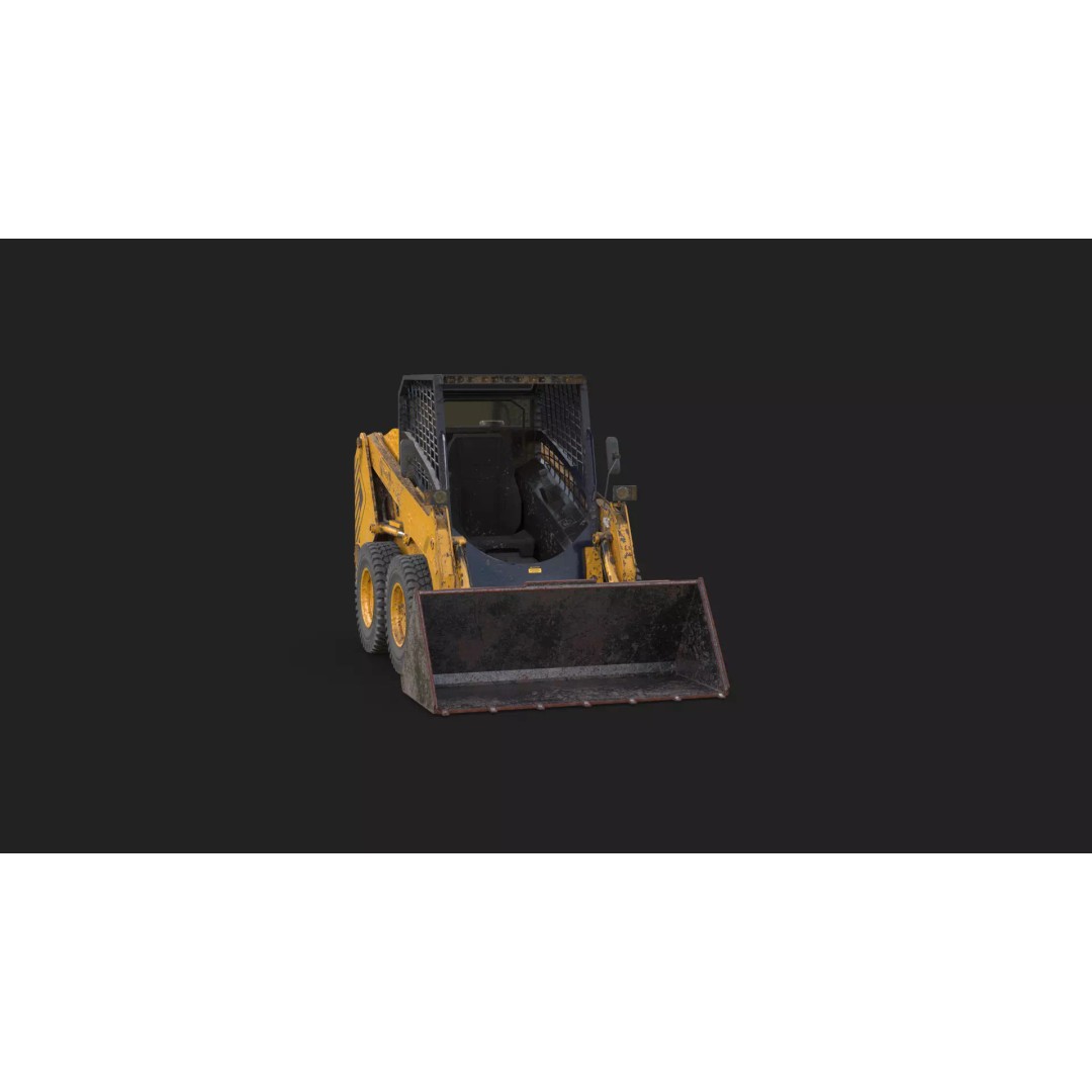 Skid Steer Loader 3D Model – High Poly Industrial Vehicle, FBX - View 18