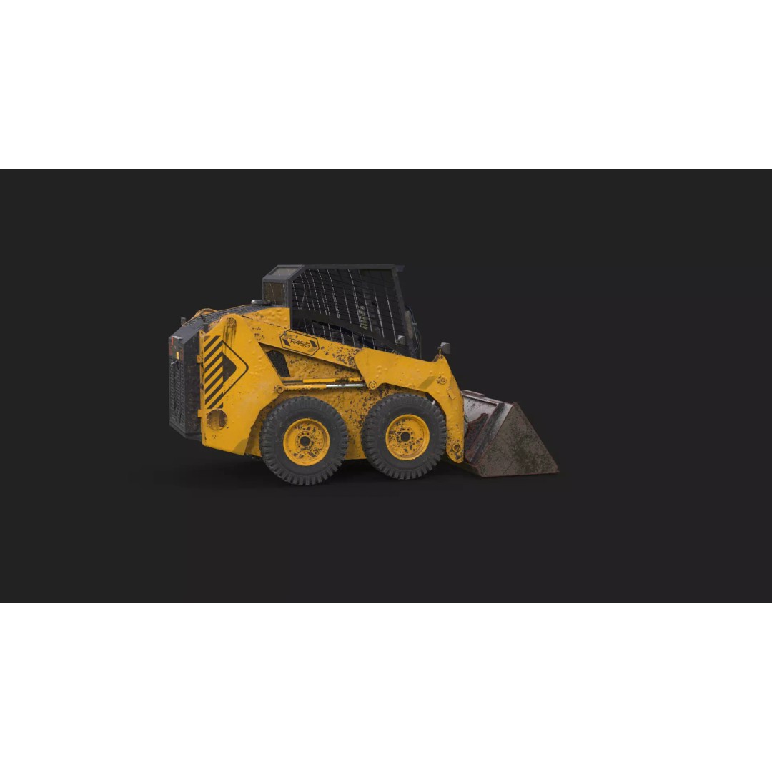 Skid Steer Loader 3D Model – High Poly Industrial Vehicle, FBX - View 21