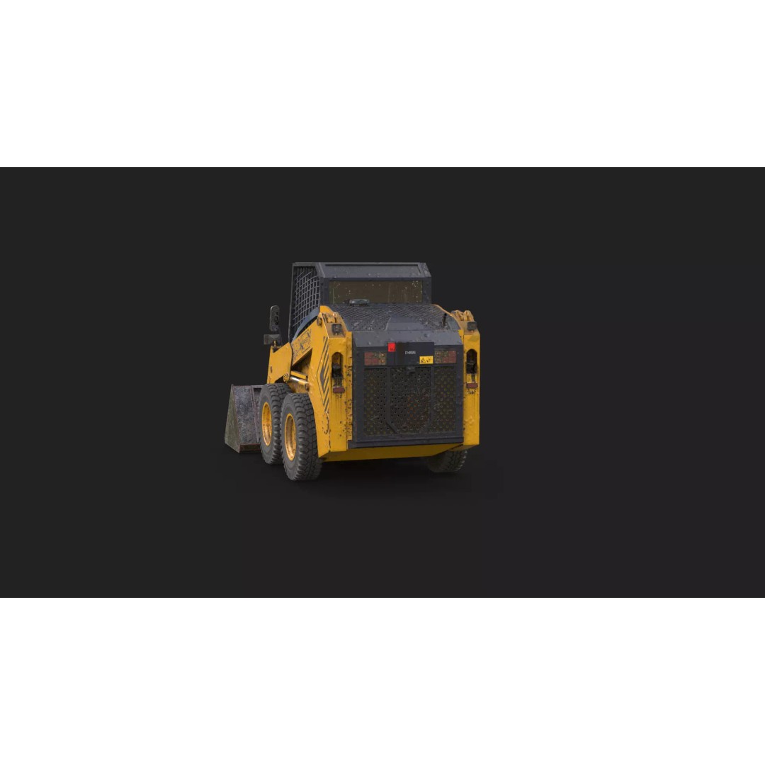 Skid Steer Loader 3D Model – High Poly Industrial Vehicle, FBX - View 24