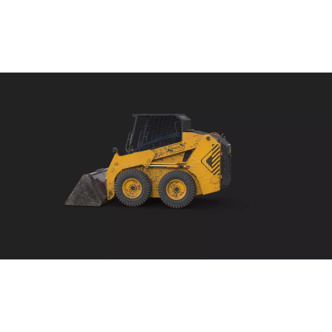 Skid Steer Loader 3D Model – High Poly Industrial Vehicle, FBX - View 26