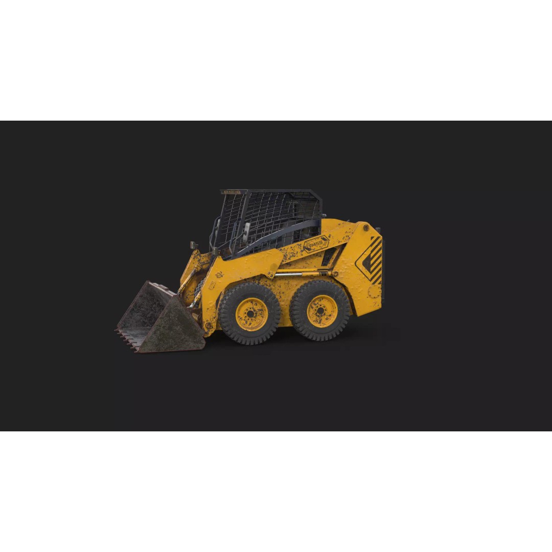 Skid Steer Loader 3D Model – High Poly Industrial Vehicle, FBX - View 27