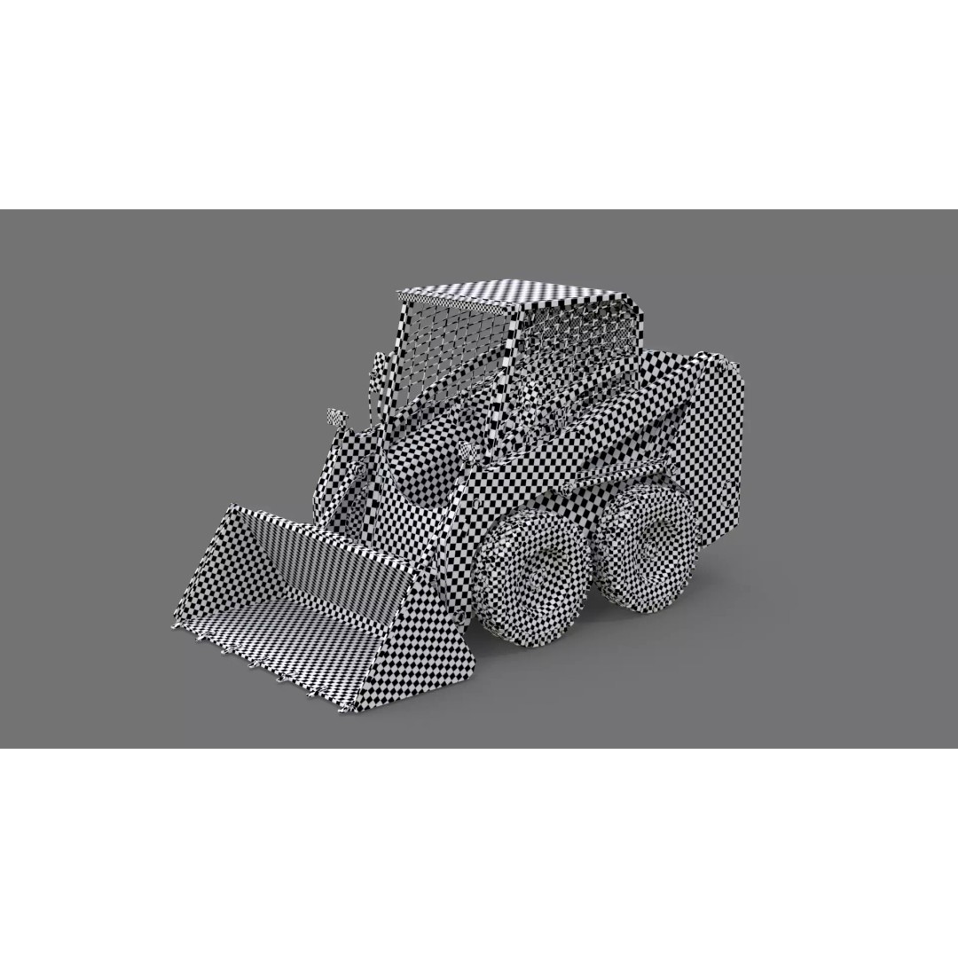 Skid Steer Loader 3D Model – High Poly Industrial Vehicle, FBX - View 29