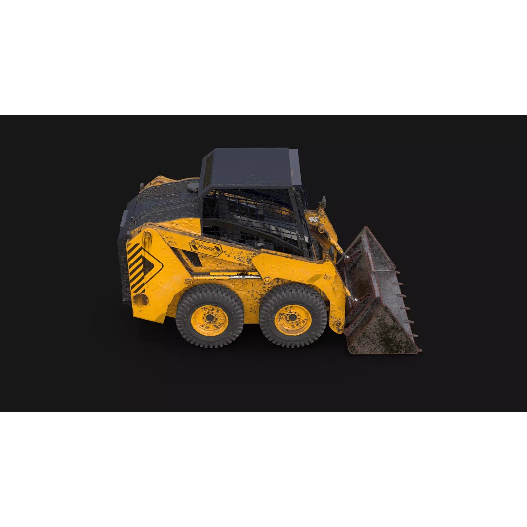 Skid Steer Loader 3D Model – High Poly Industrial Vehicle, FBX - View 6