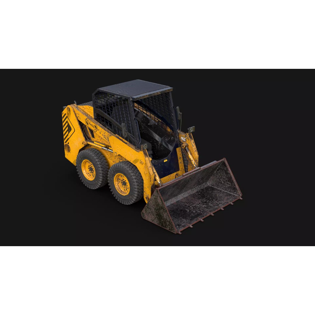 Skid Steer Loader 3D Model – High Poly Industrial Vehicle, FBX - View 7
