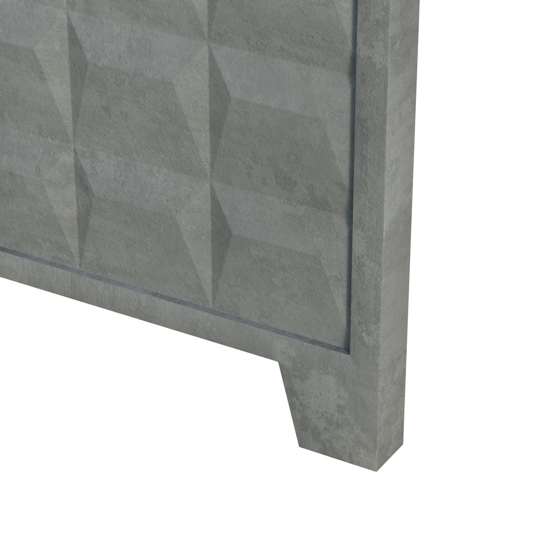 Concrete Wall 3D Model – PBR Textured Asset, FBX, Game Ready - View 10