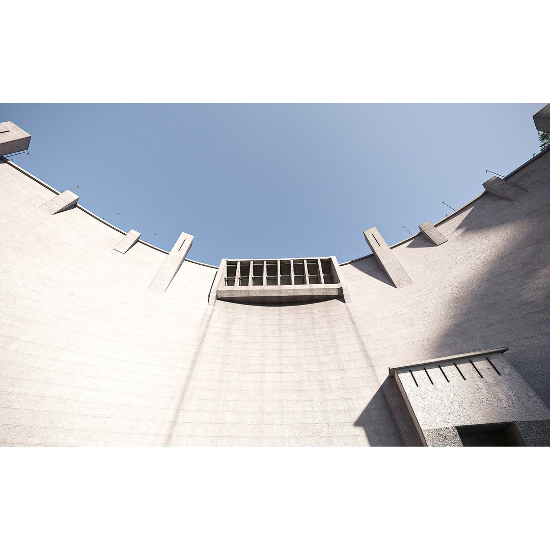 Water Dam 3D Model – Low Poly Industrial Asset, FBX, Blender - View 9