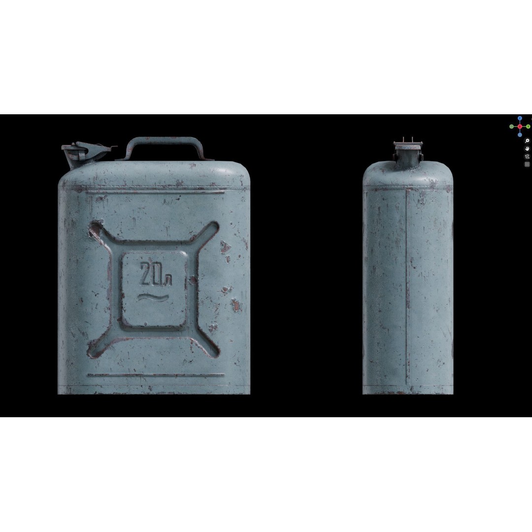 Fuel Canister 3D Model – Low Poly Game Asset, PBR Textures, FBX - View 11