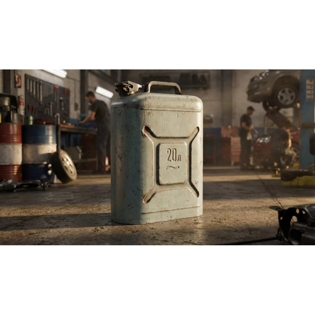 Fuel Canister 3D Model – Low Poly Game Asset, PBR Textures, FBX - View 2