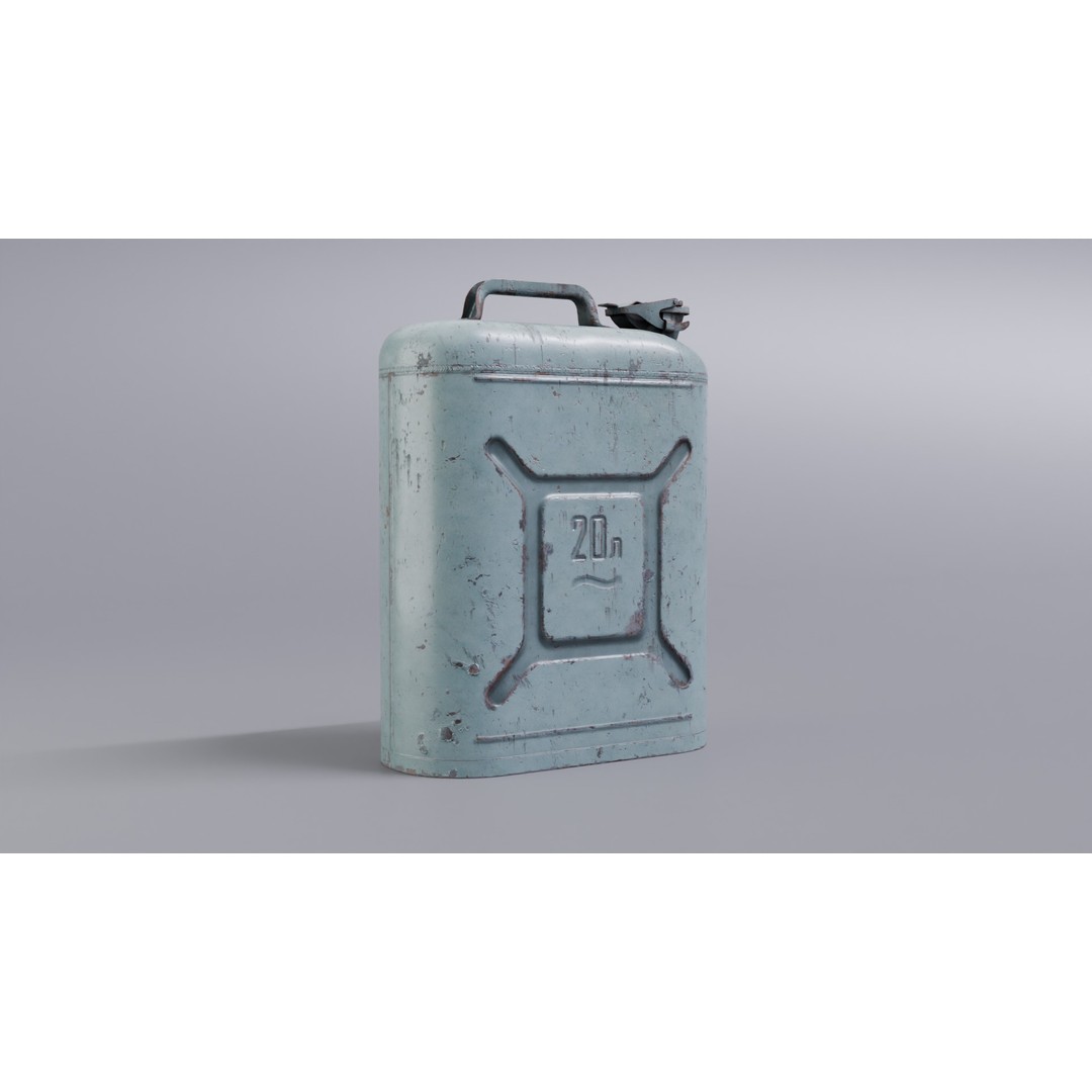 Fuel Canister 3D Model – Low Poly Game Asset, PBR Textures, FBX - View 3