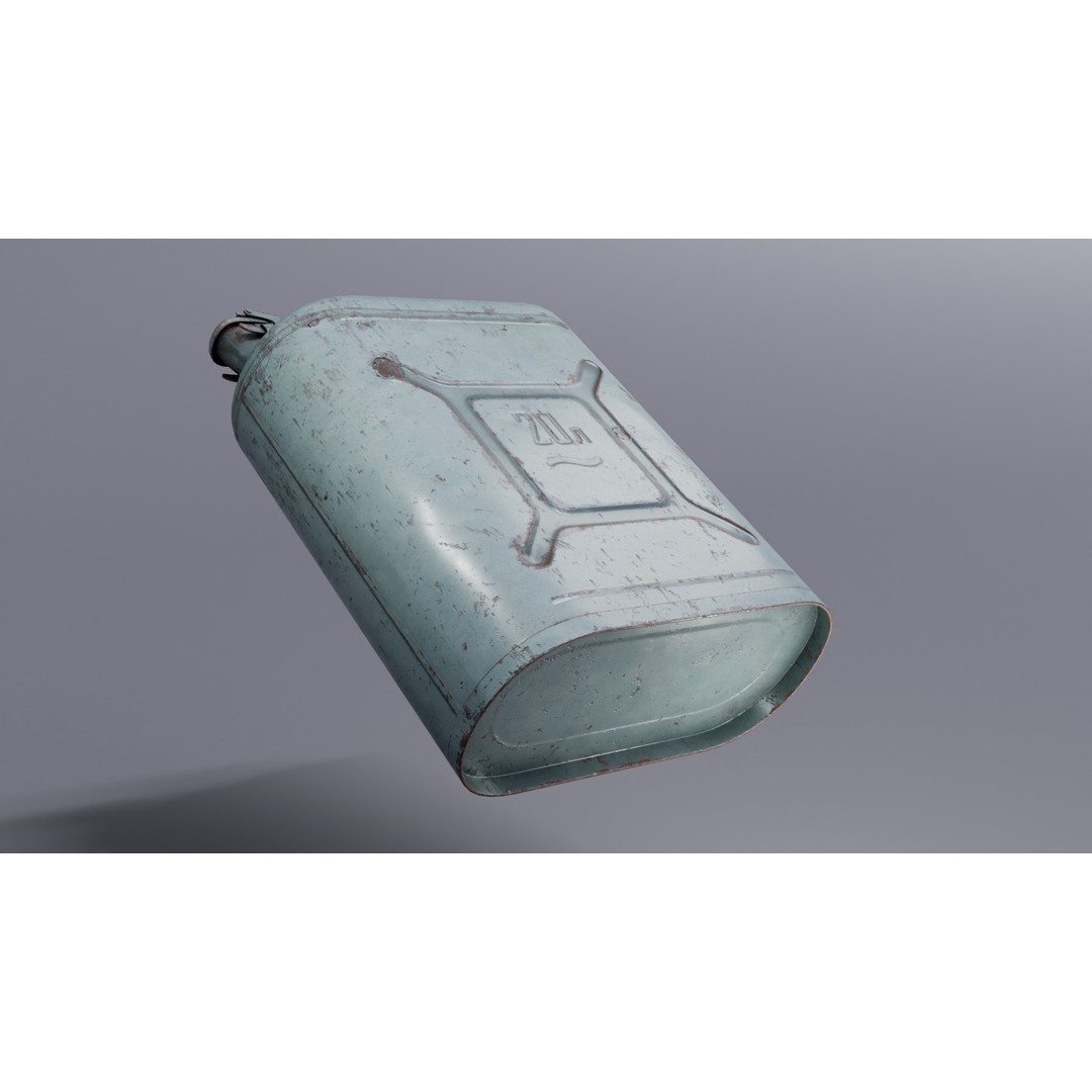 Fuel Canister 3D Model – Low Poly Game Asset, PBR Textures, FBX - View 4
