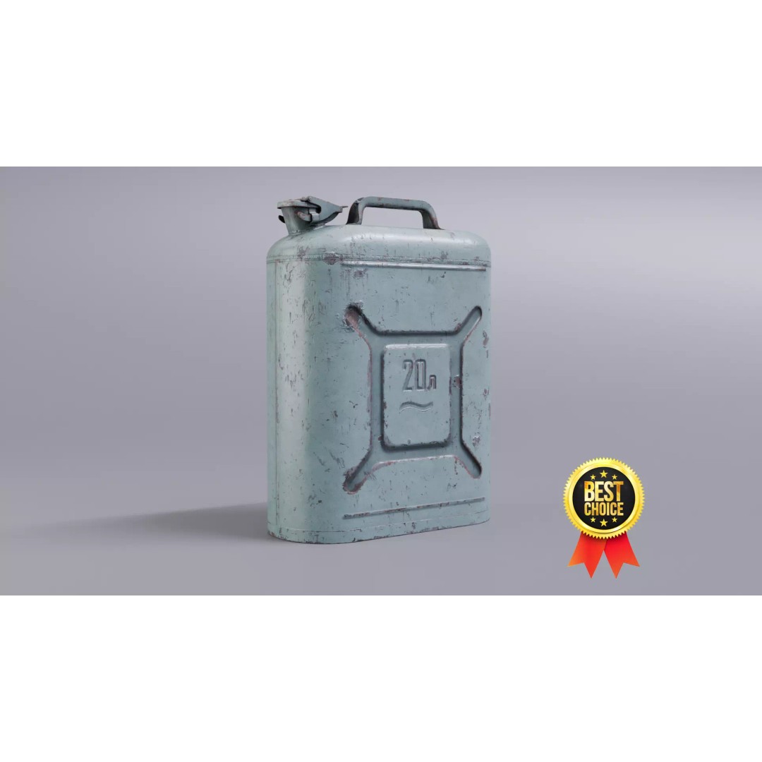 Fuel Canister 3D Model – Low Poly Game Asset, PBR Textures, FBX - View 5