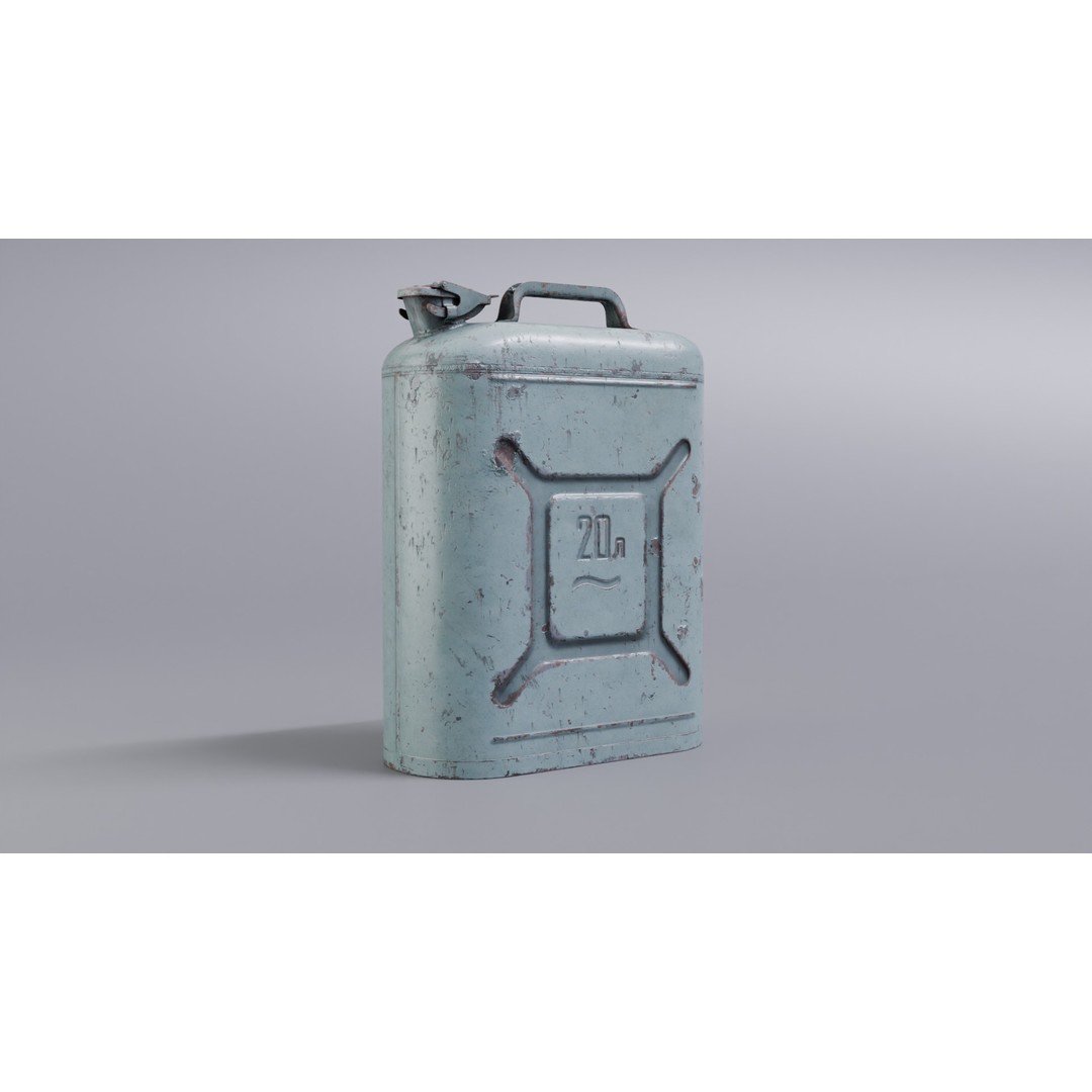 Fuel Canister 3D Model – Low Poly Game Asset, PBR Textures, FBX - View 7