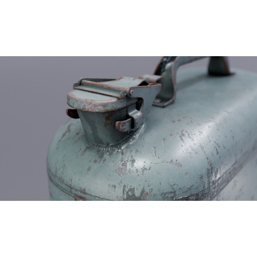 Fuel Canister 3D Model – Low Poly Game Asset, PBR Textures, FBX - View 9