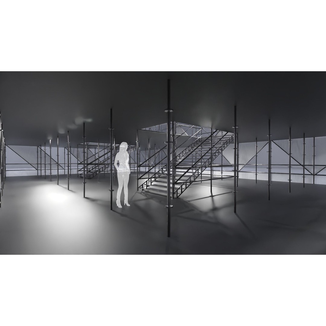 Layher Pavilion 3D Model – Architectural Structure, FBX, OBJ - View 11