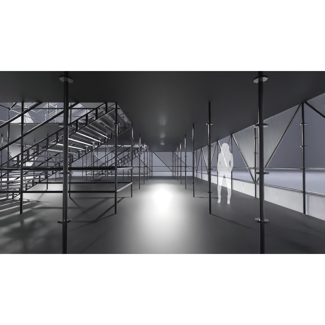 Layher Pavilion 3D Model – Architectural Structure, FBX, OBJ - View 12