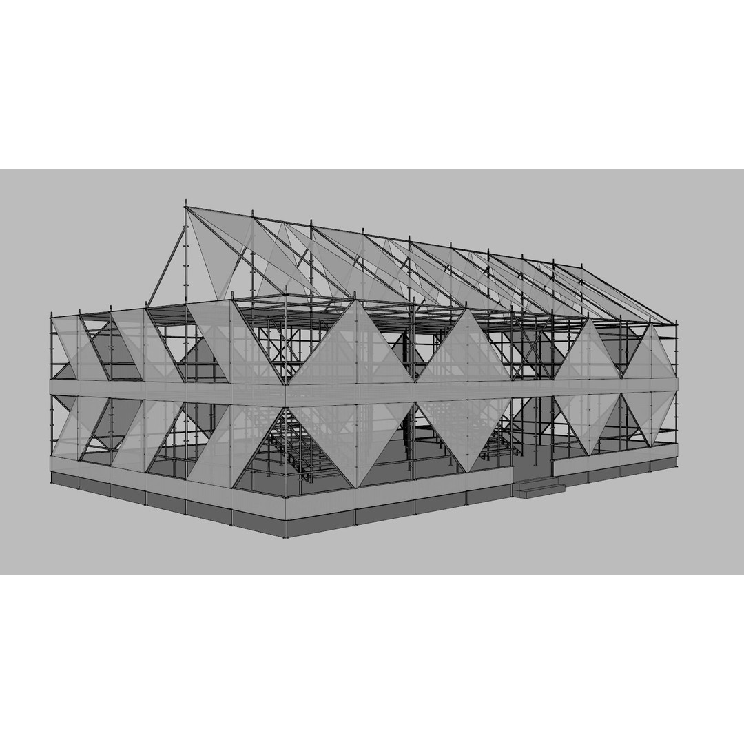 Layher Pavilion 3D Model – Architectural Structure, FBX, OBJ - View 17