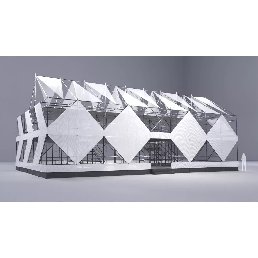 Layher Pavilion 3D Model – Architectural Structure, FBX, OBJ - View 2