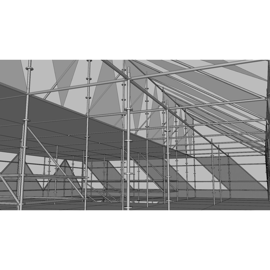 Layher Pavilion 3D Model – Architectural Structure, FBX, OBJ - View 21