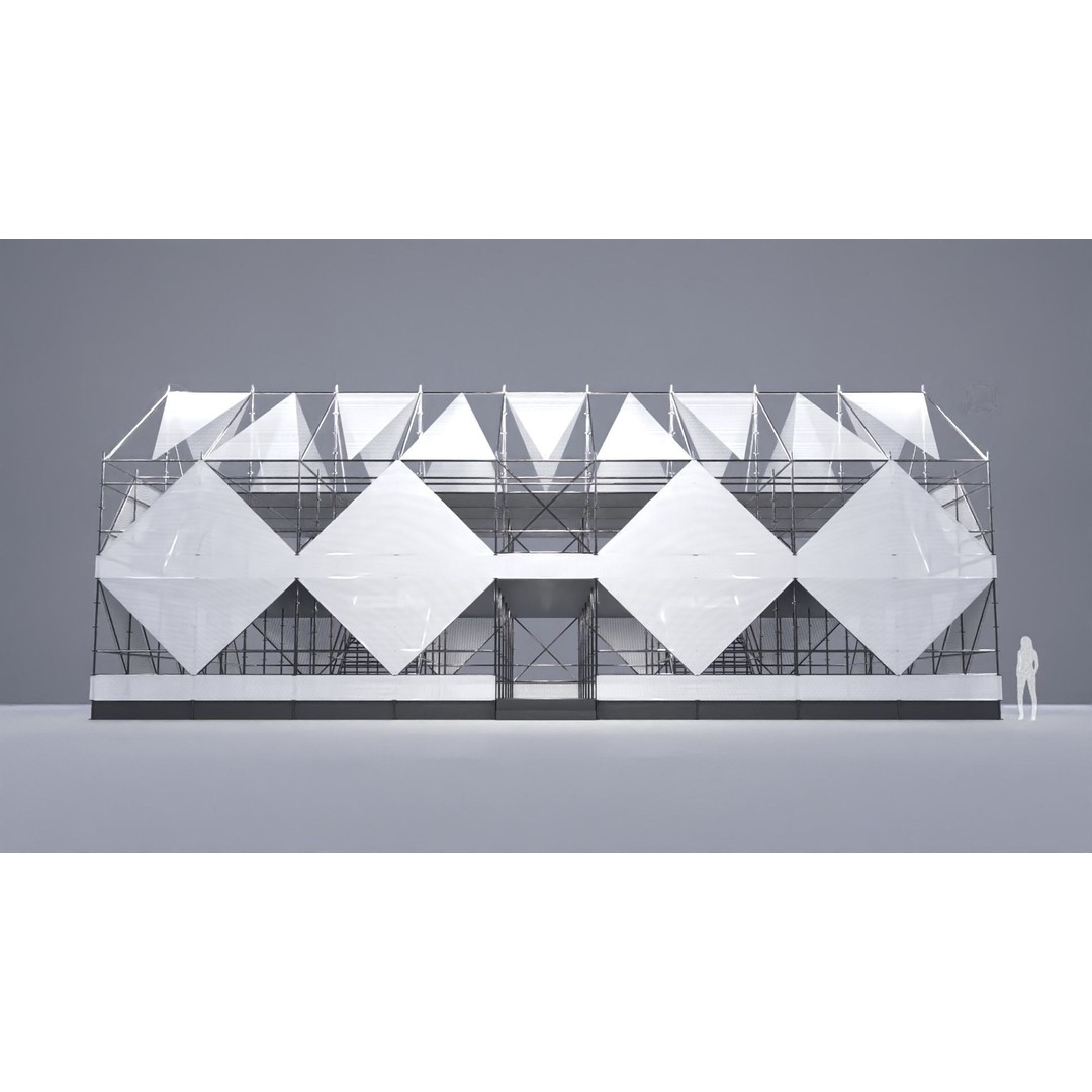 Layher Pavilion 3D Model – Architectural Structure, FBX, OBJ - View 3