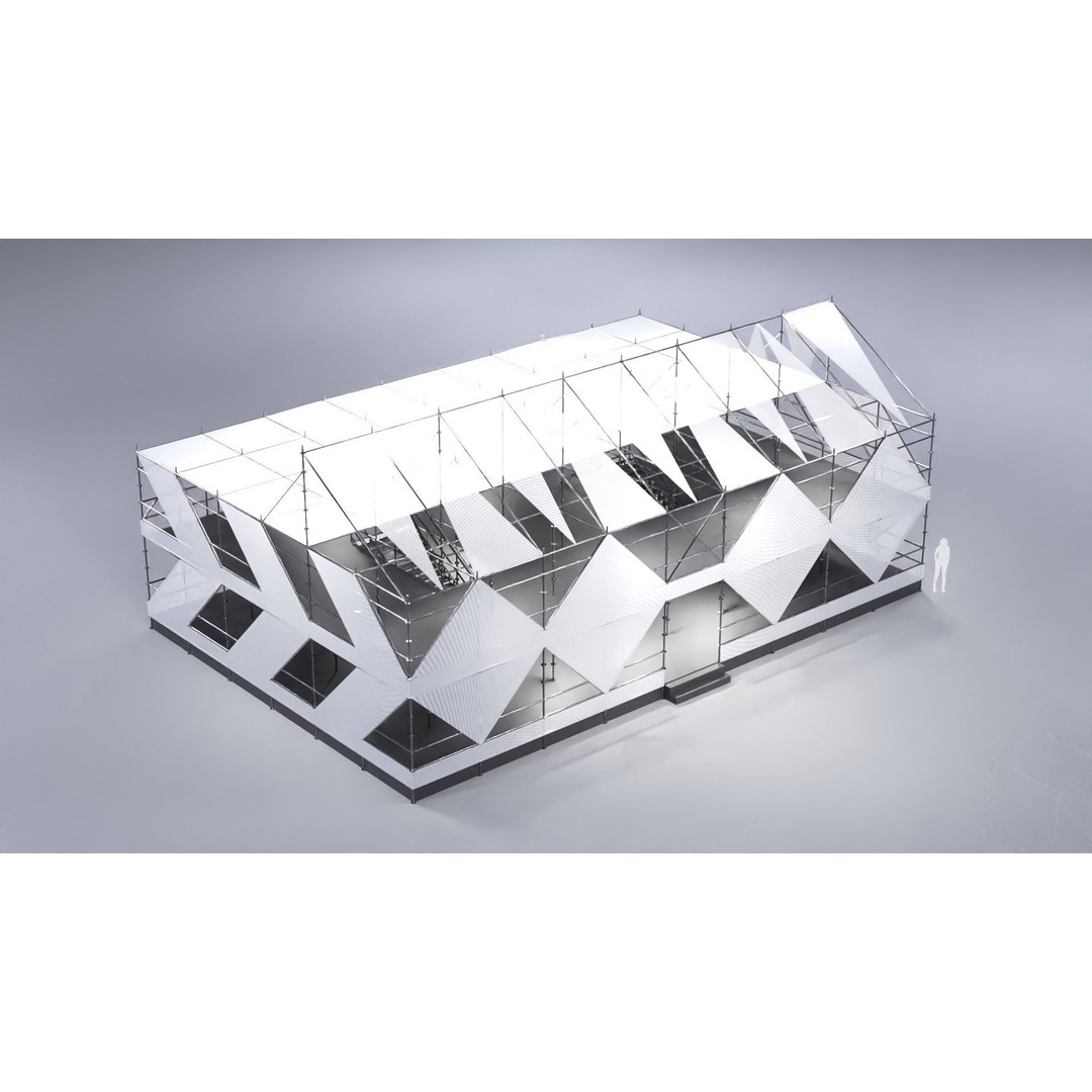 Layher Pavilion 3D Model – Architectural Structure, FBX, OBJ - View 6