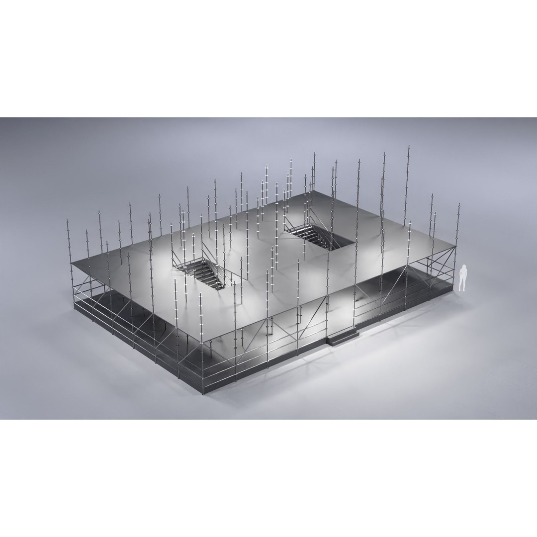 Layher Pavilion 3D Model – Architectural Structure, FBX, OBJ - View 8