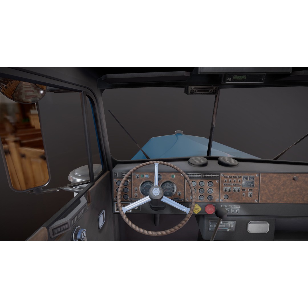 Kenworth W900A Dump Trailer 3D Model – Low Poly Game Asset, FBX - View 31
