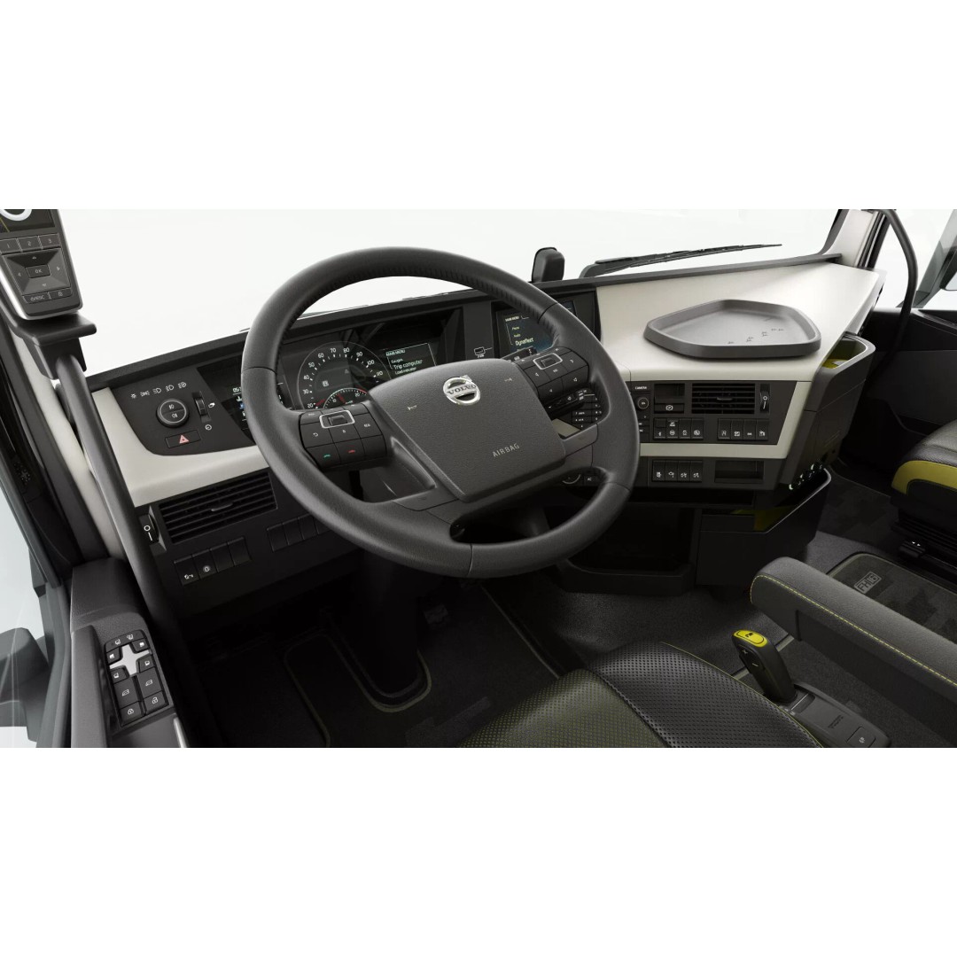 Volvo FH 6X4 3D Model – Realistic Truck with Flatbed Trailer, FBX, OBJ - View 10