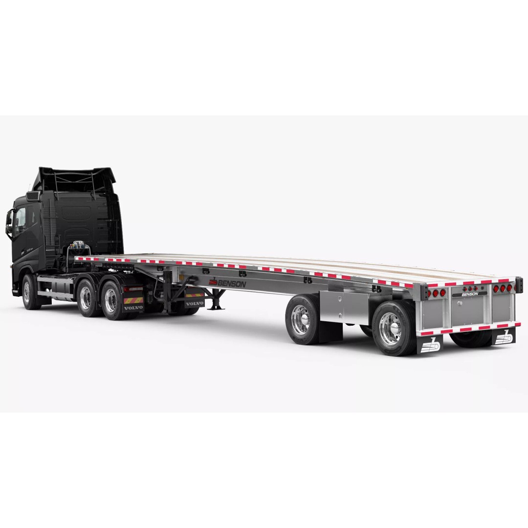 Volvo FH 6X4 3D Model – Realistic Truck with Flatbed Trailer, FBX, OBJ - View 13