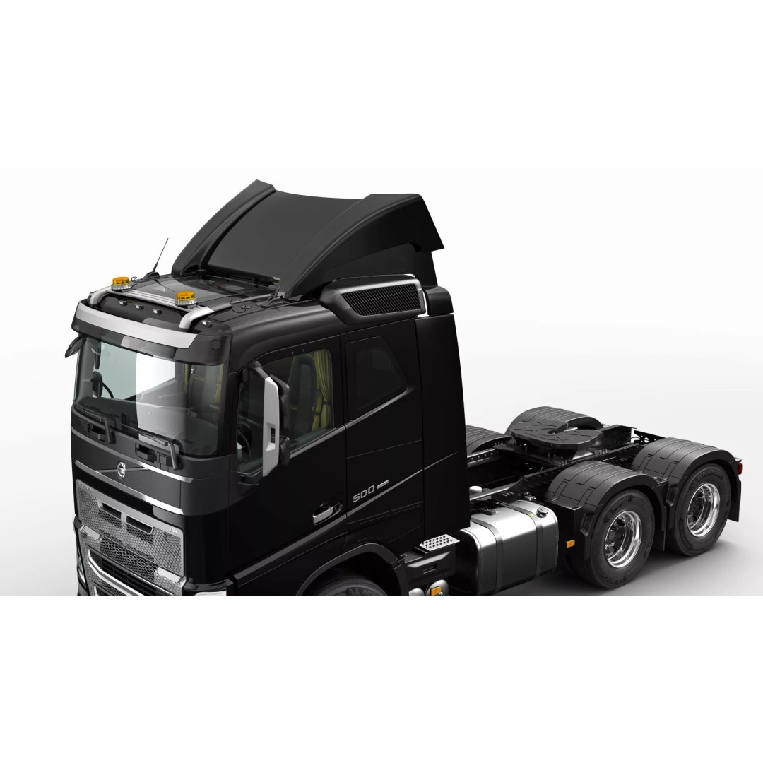 Volvo FH 6X4 3D Model – Realistic Truck with Flatbed Trailer, FBX, OBJ - View 18