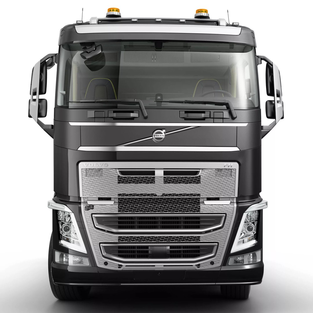 Volvo FH 6X4 3D Model – Realistic Truck with Flatbed Trailer, FBX, OBJ - View 19