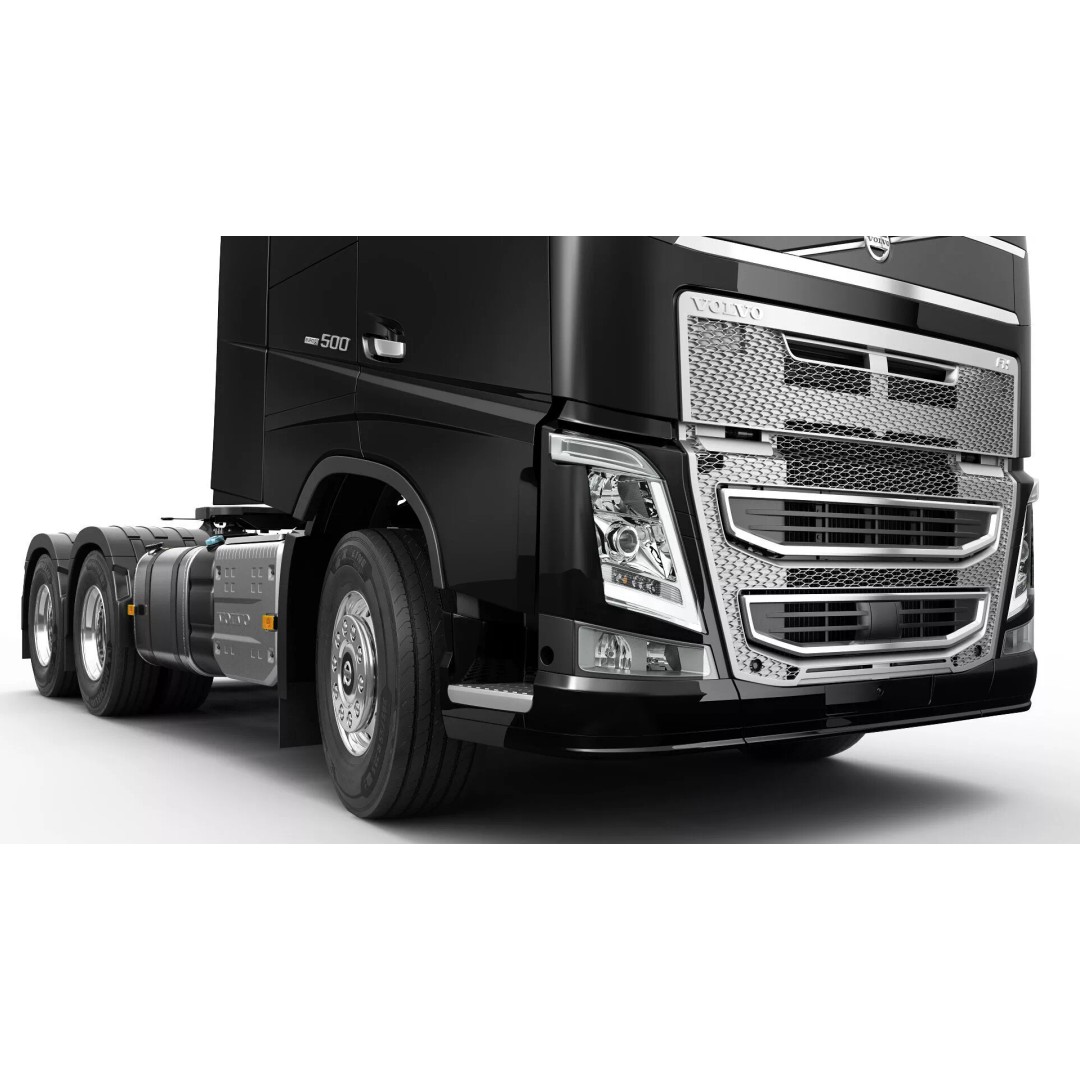 Volvo FH 6X4 3D Model – Realistic Truck with Flatbed Trailer, FBX, OBJ - View 22