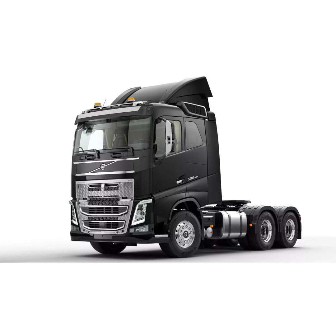 Volvo FH 6X4 3D Model – Realistic Truck with Flatbed Trailer, FBX, OBJ - View 24