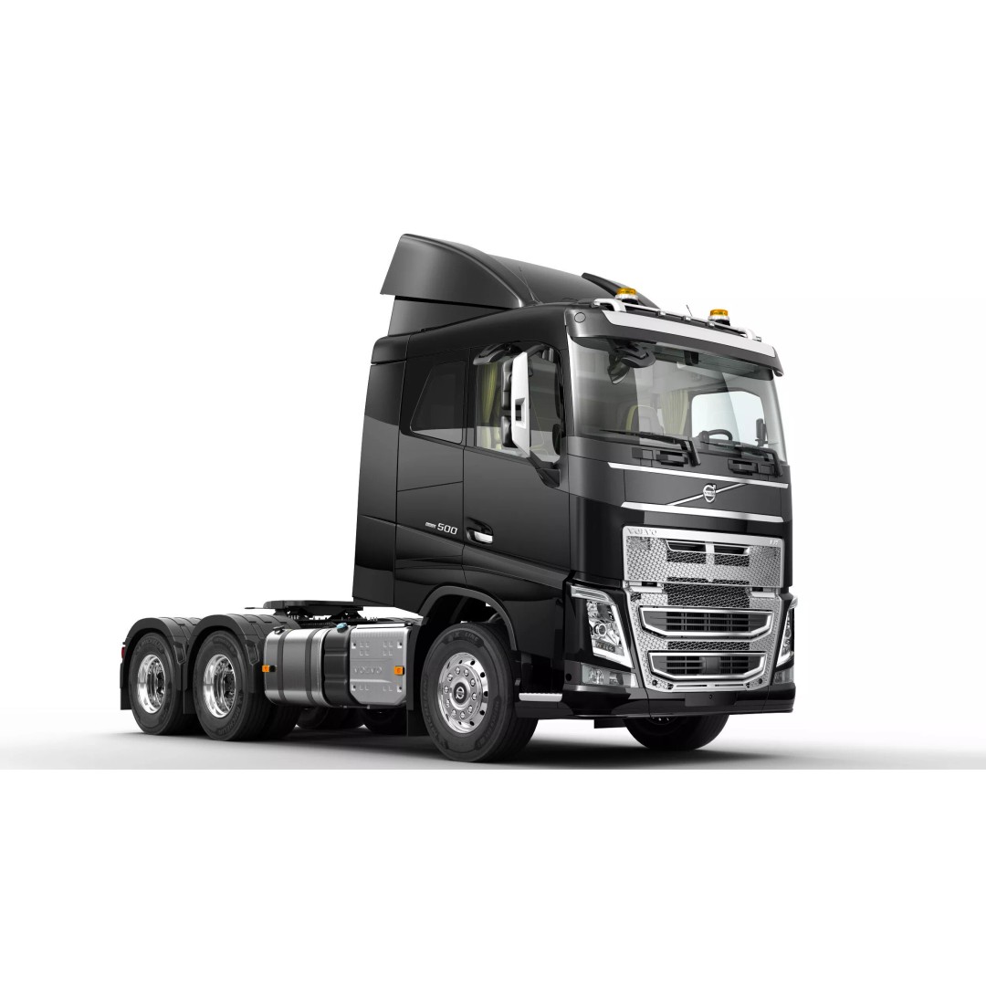 Volvo FH 6X4 3D Model – Realistic Truck with Flatbed Trailer, FBX, OBJ - View 28