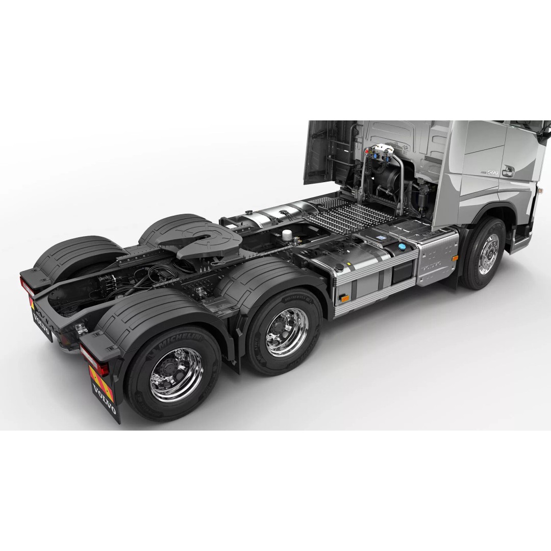 Volvo FH 6X4 3D Model – Realistic Truck with Flatbed Trailer, FBX, OBJ - View 29