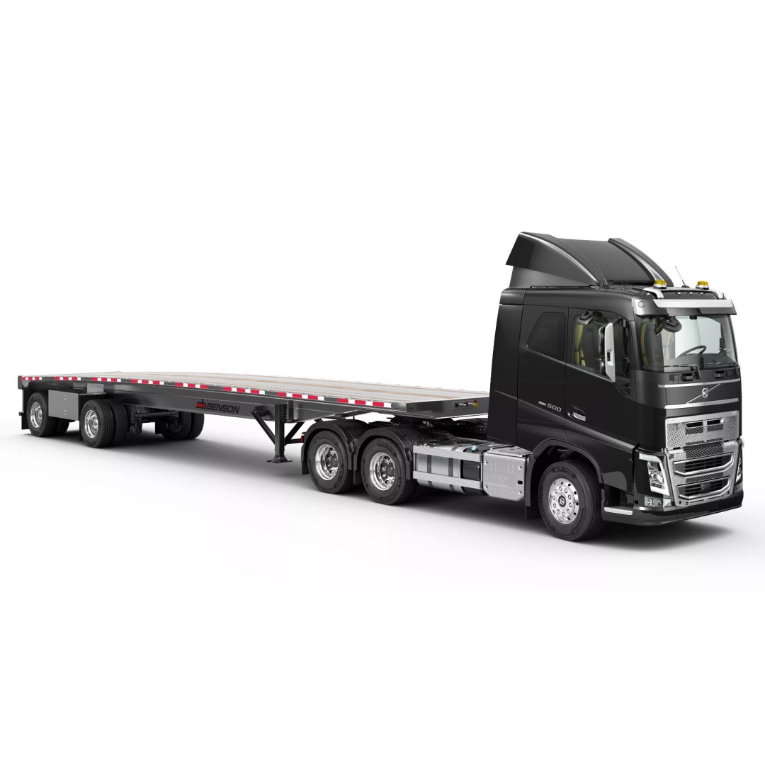 Volvo FH 6X4 3D Model – Realistic Truck with Flatbed Trailer, FBX, OBJ - View 3