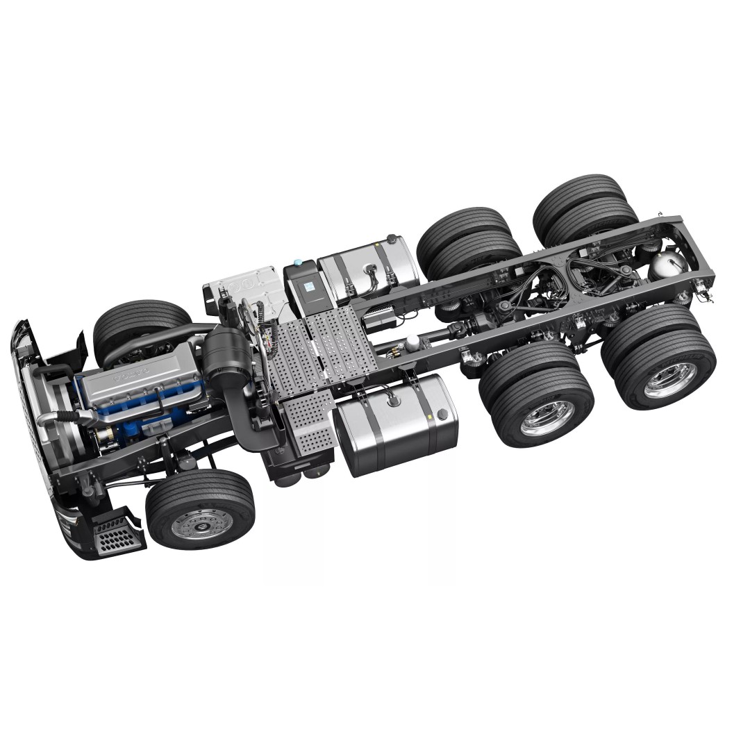 Volvo FH 6X4 3D Model – Realistic Truck with Flatbed Trailer, FBX, OBJ - View 30