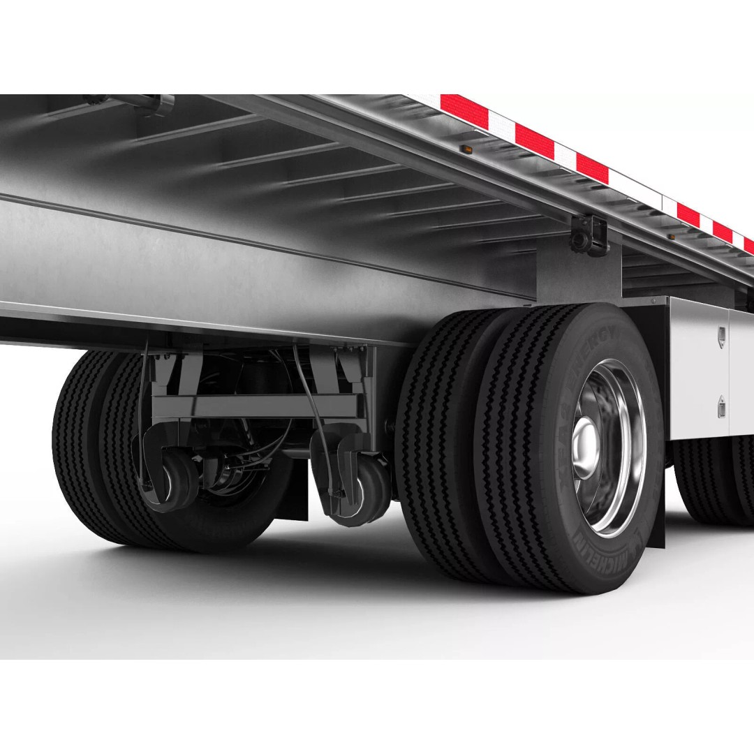 Volvo FH 6X4 3D Model – Realistic Truck with Flatbed Trailer, FBX, OBJ - View 45