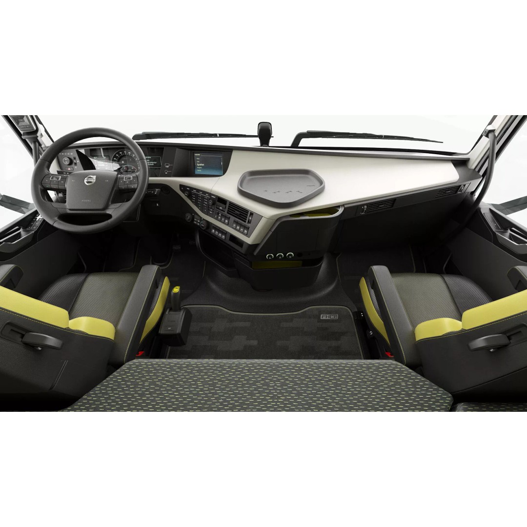 Volvo FH 6X4 3D Model – Realistic Truck with Flatbed Trailer, FBX, OBJ - View 8