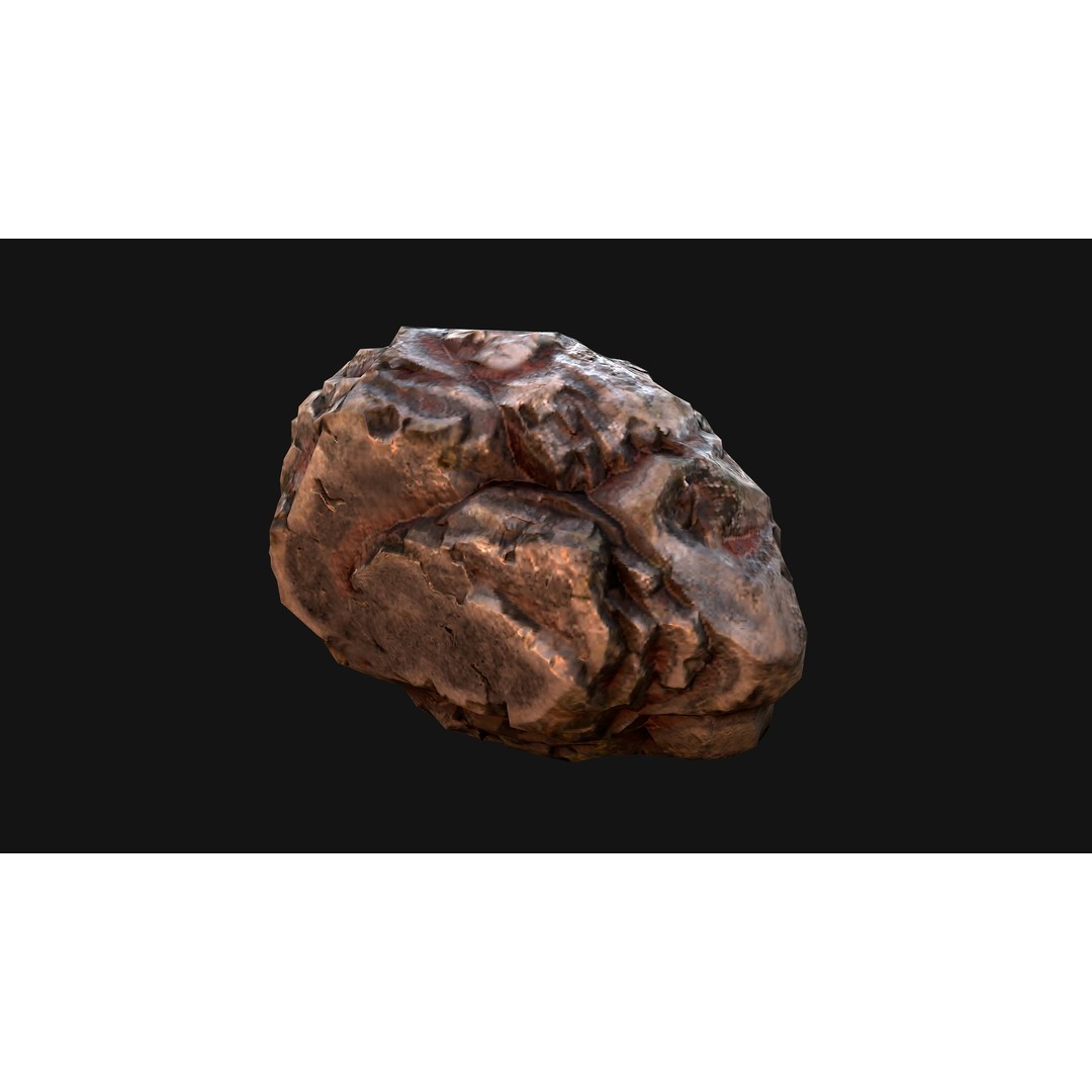 Iron Ore 3D Model – Low Poly Game Asset with PBR Textures - View 16