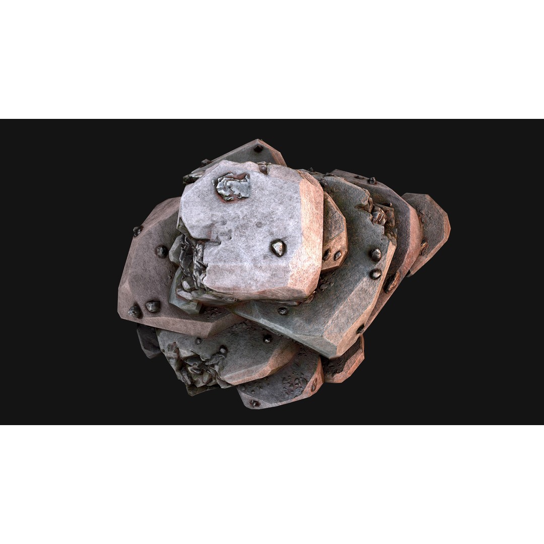 Iron Ore 3D Model – Low Poly Game Asset with PBR Textures - View 27