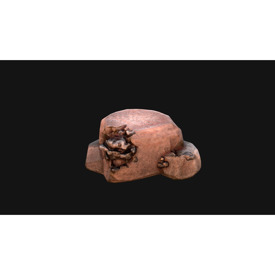 Iron Ore 3D Model – Low Poly Game Asset with PBR Textures - View 35
