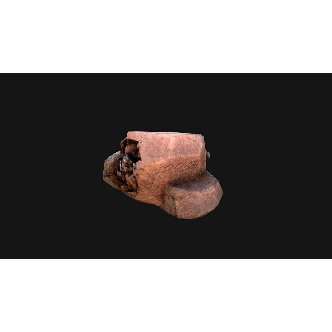 Iron Ore 3D Model – Low Poly Game Asset with PBR Textures - View 36