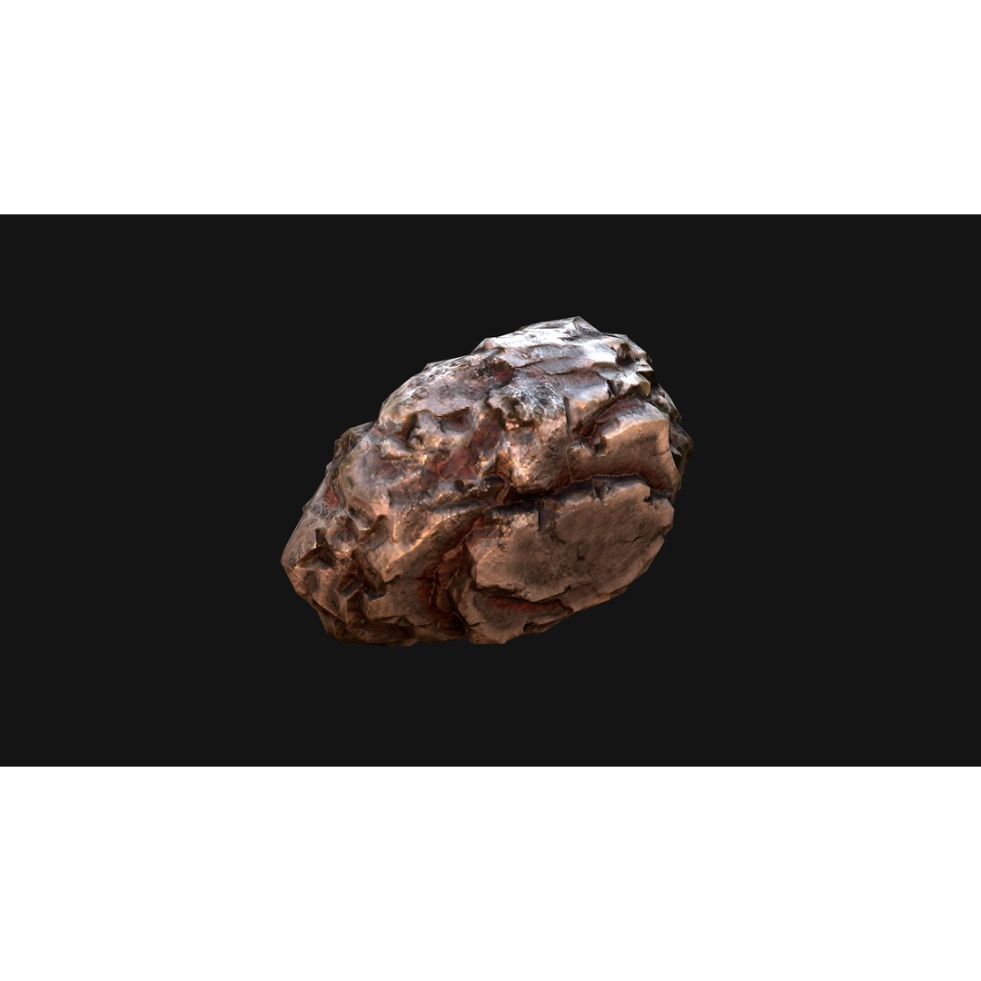 Iron Ore 3D Model – Low Poly Game Asset with PBR Textures - View 39