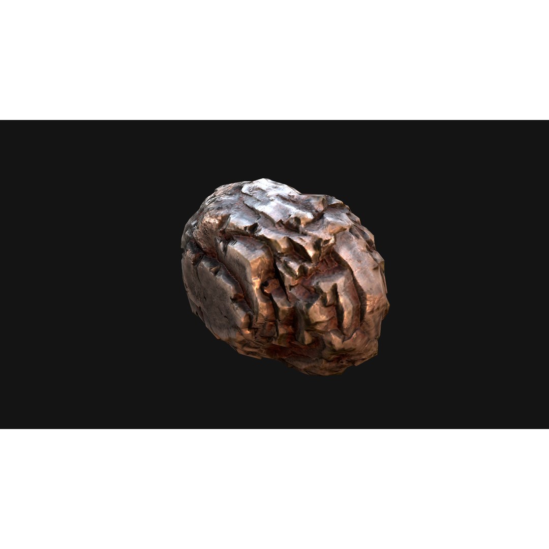 Iron Ore 3D Model – Low Poly Game Asset with PBR Textures - View 40